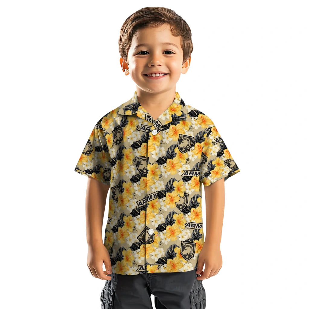 Army Black Knights Hawaiian Shirt - Hibiscus Tropics | Moonbestprint