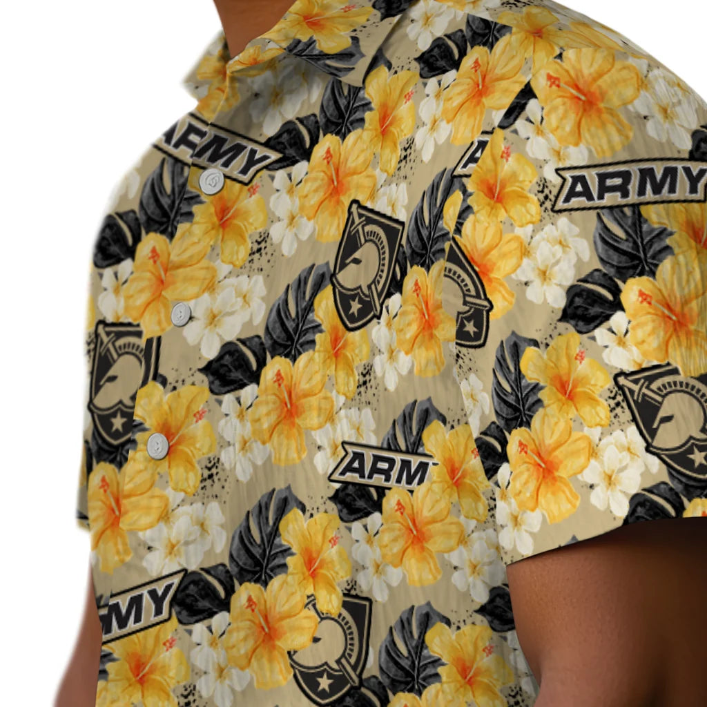 Army Black Knights Hawaiian Shirt - Hibiscus Tropics | Moonbestprint