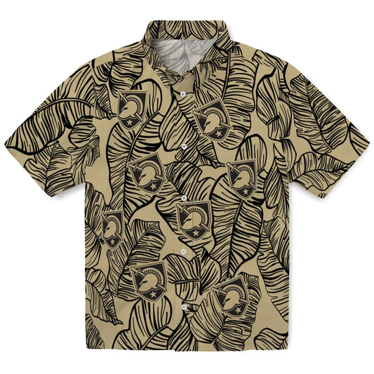 Army Black Knights Hawaiian Shirt - Leaf Outline | Moonbestprint