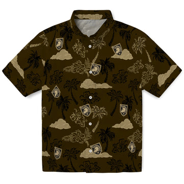 Army Black Knights Hawaiian Shirt - Palm And Clouds | Moonbestprint