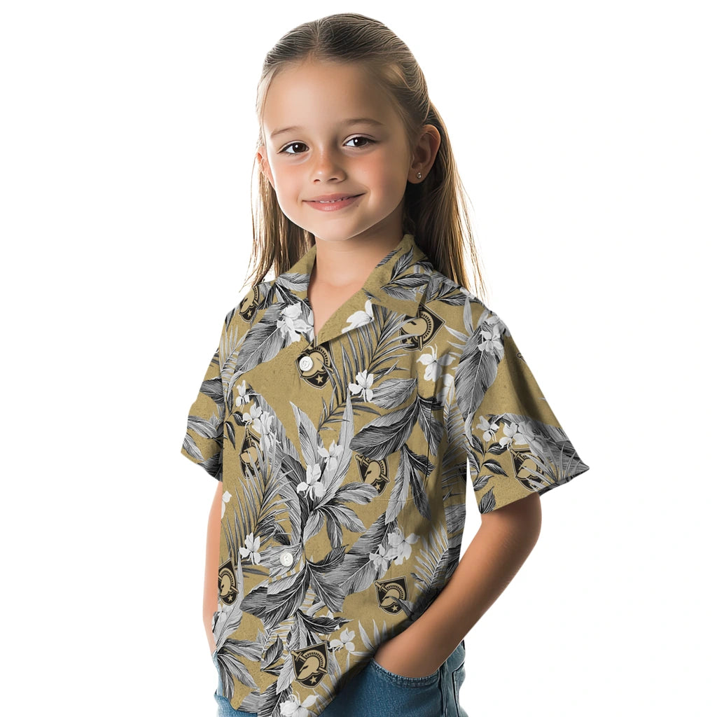 Army Black Knights Hawaiian Shirt - Palm Leaves | Moonbestprint