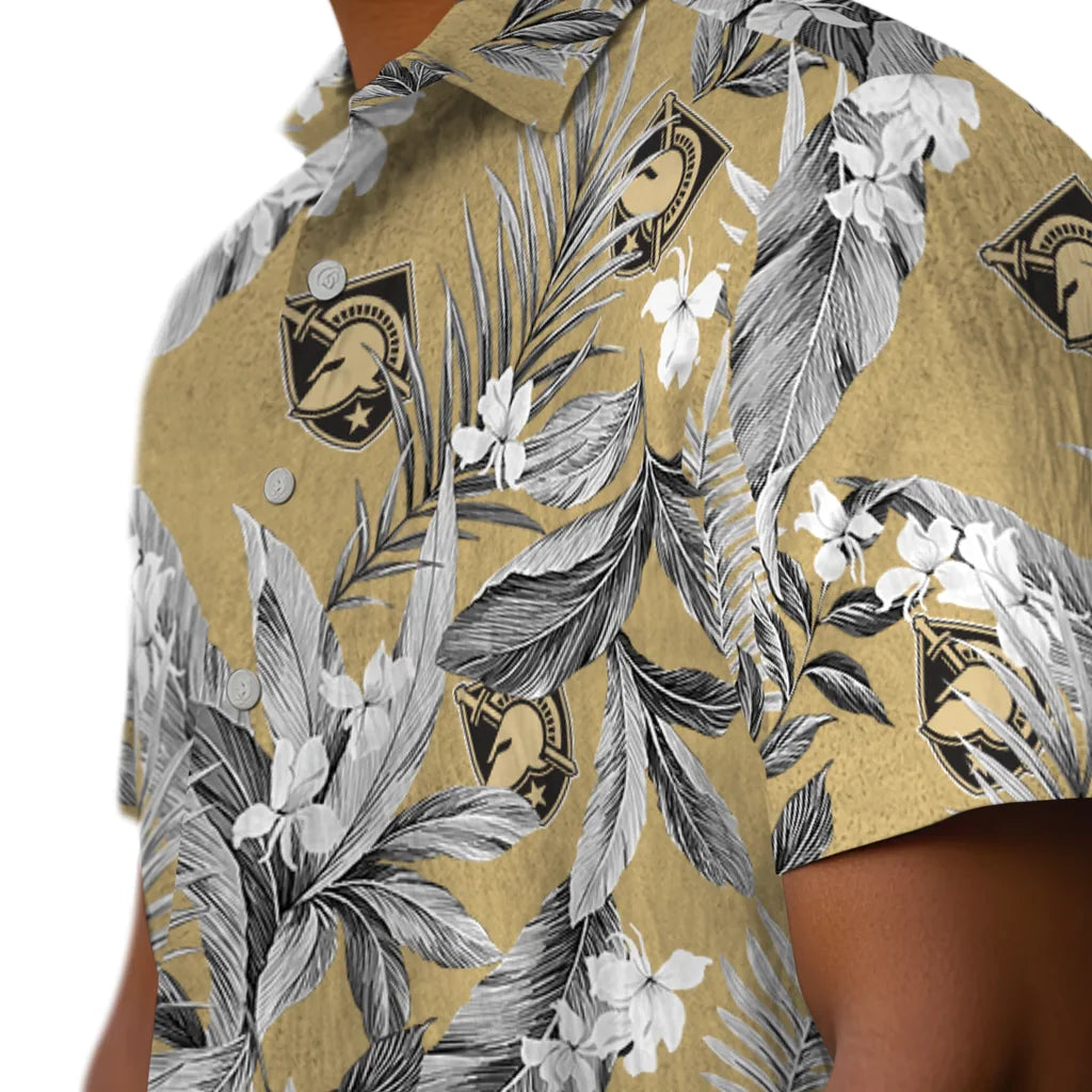 Army Black Knights Hawaiian Shirt - Palm Leaves | Moonbestprint