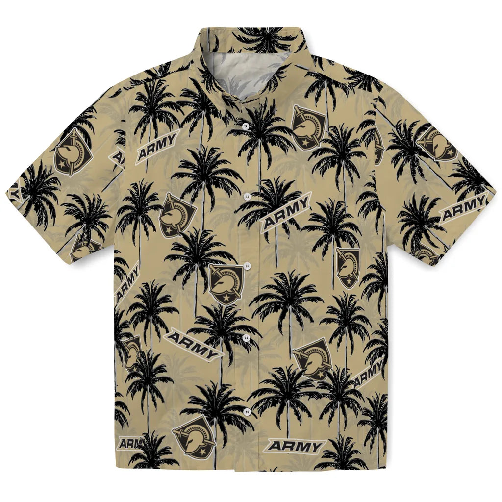 Army Black Knights Hawaiian Shirt - Palm Tree Motif | Moonbestprint