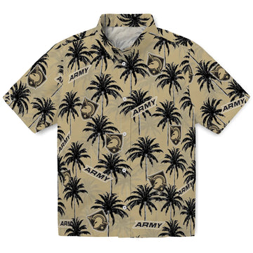 Army Black Knights Hawaiian Shirt - Palm Tree Motif | Moonbestprint