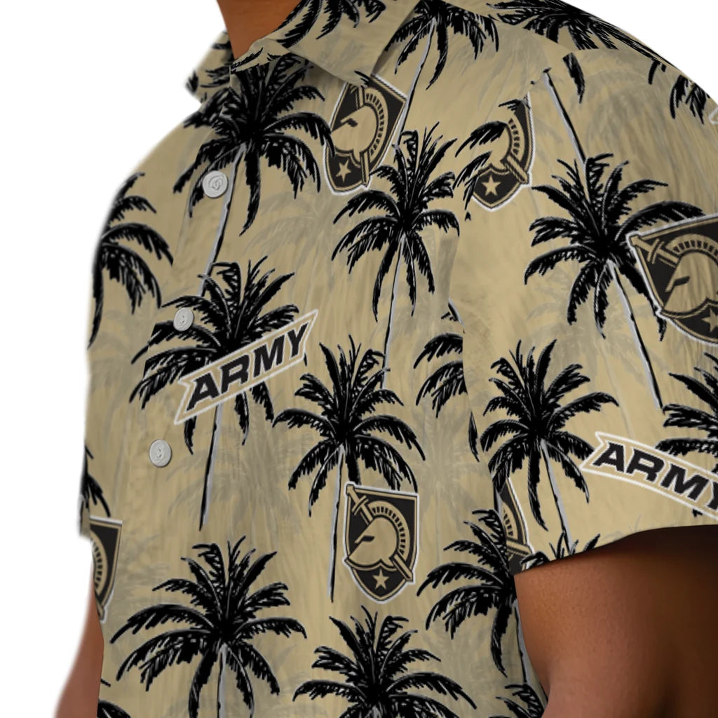 Army Black Knights Hawaiian Shirt - Palm Tree Motif | Moonbestprint