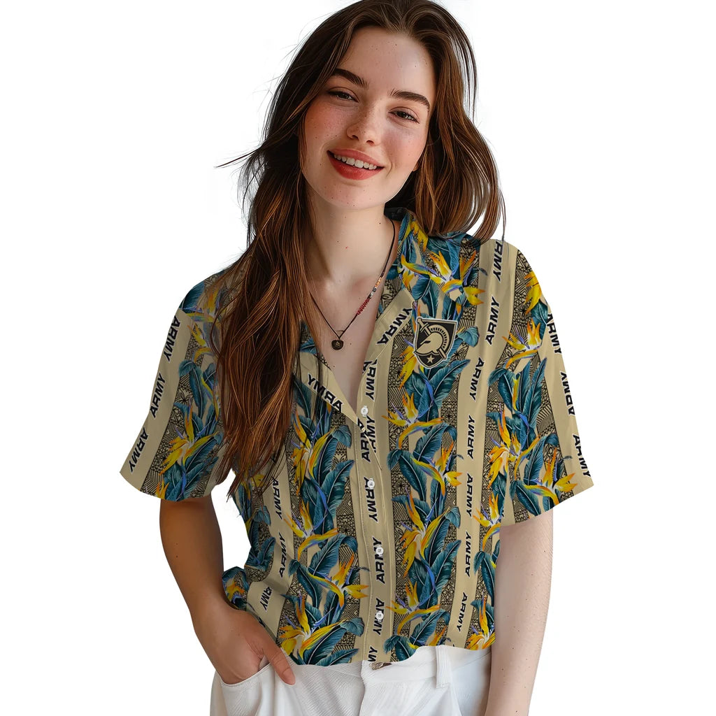 Army Black Knights Hawaiian Shirt - Paradise Vines | Moonbestprint