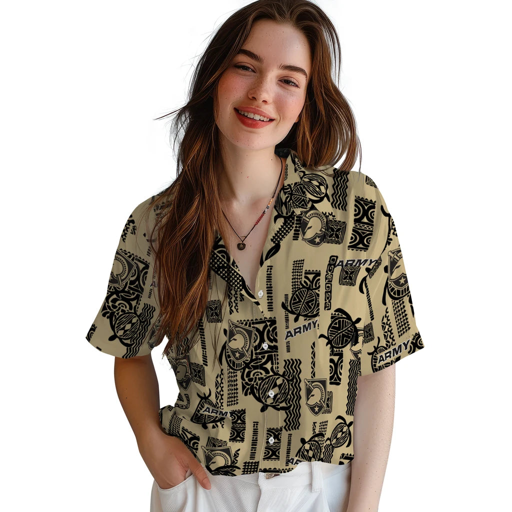 Army Black Knights Hawaiian Shirt - Turtle Lines | Moonbestprint