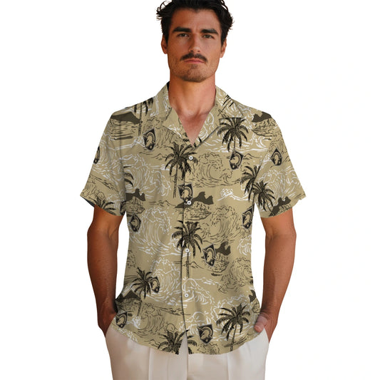 Army Black Knights Hawaiian Shirt - Wave Palm | Moonbestprint