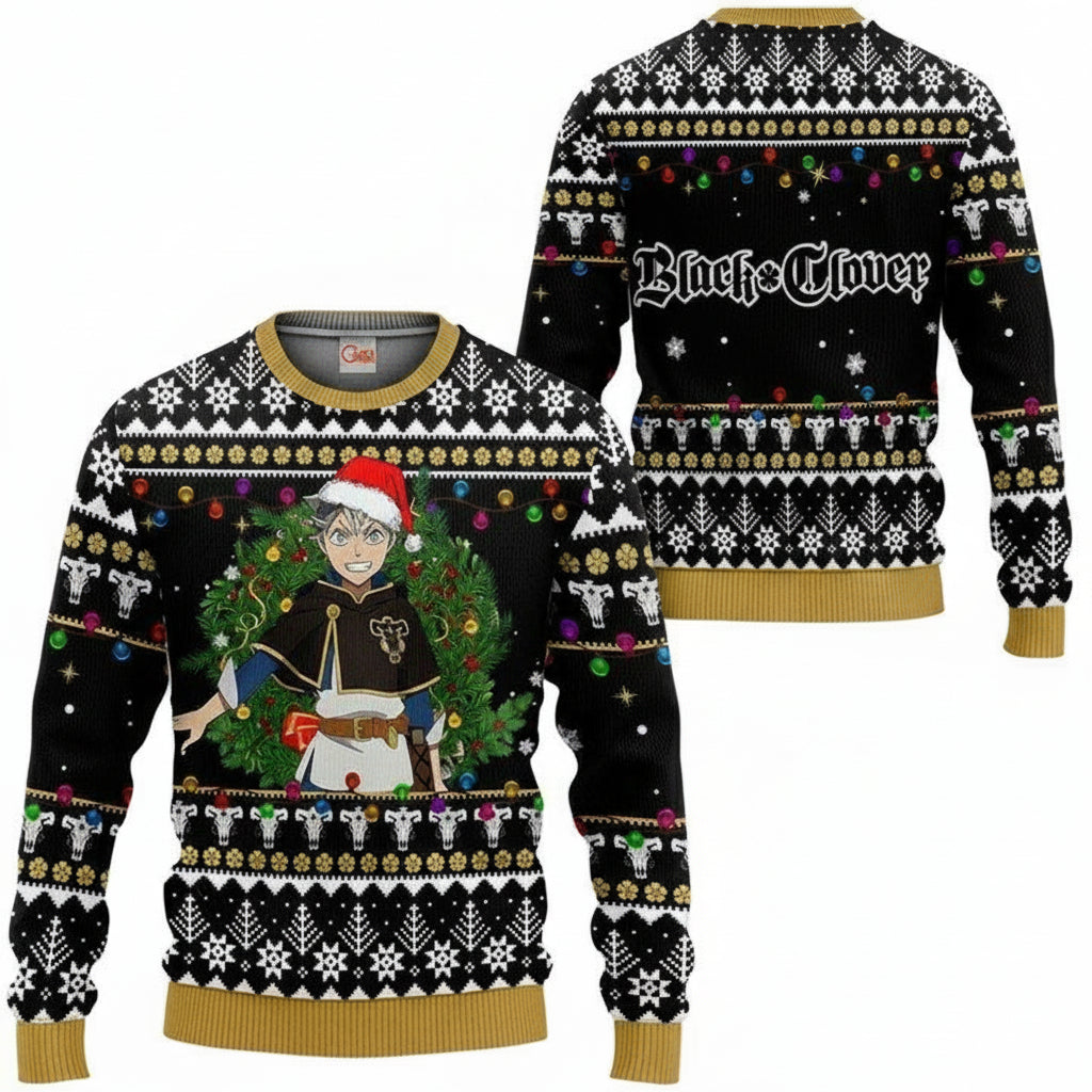 Asta Ugly Christmas Sweater And Hoodie Black Clover Anime Xmas Gift ? Usalast