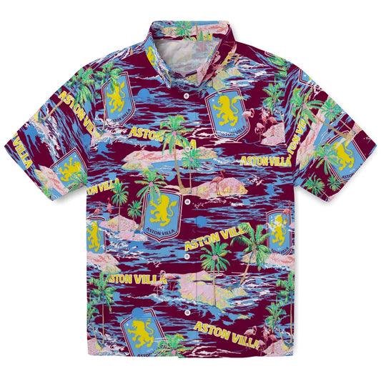 Aston Villa Flamingo Retreat 2026 Hawaiian Shirt – Moonbestprint