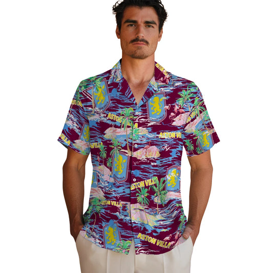 Aston Villa Flamingo Retreat 2026 Hawaiian Shirt – Moonbestprint