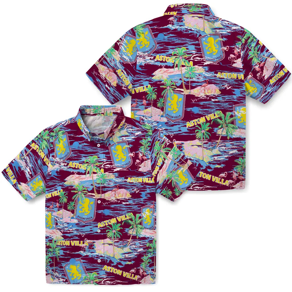 Aston Villa Flamingo Retreat 2026 Hawaiian Shirt – Moonbestprint