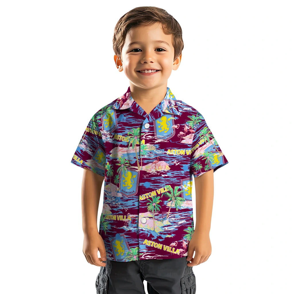 Aston Villa Flamingo Retreat 2026 Hawaiian Shirt – Moonbestprint