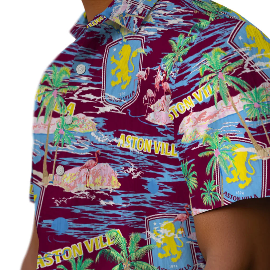 Aston Villa Flamingo Retreat 2026 Hawaiian Shirt – Moonbestprint