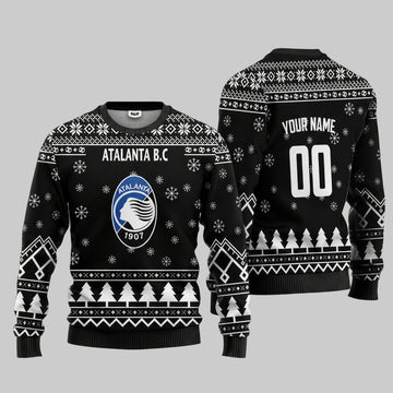 Atalanta B.C Personalized Ugly Christmas Sweater Black Version ? Usalast