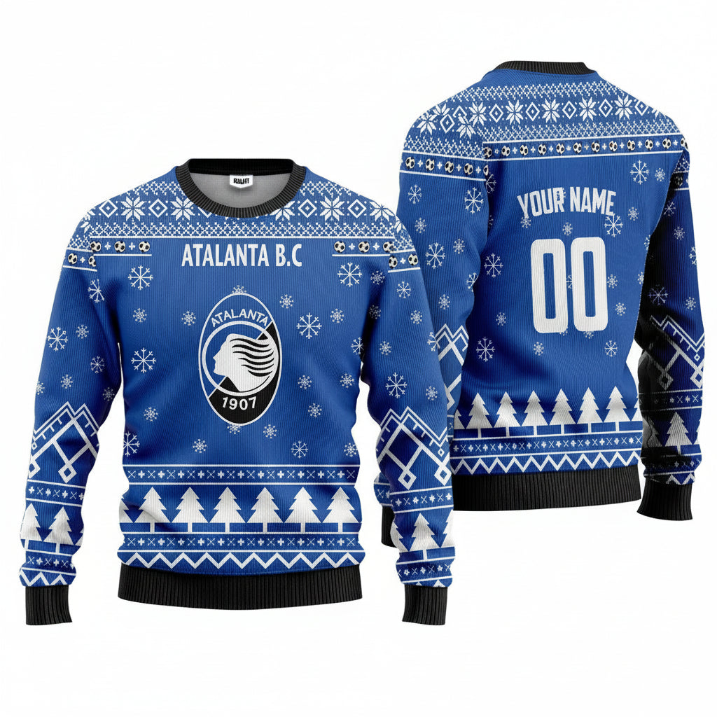 Atalanta B.C Personalized Ugly Christmas Sweater Blue Version ? Usalast
