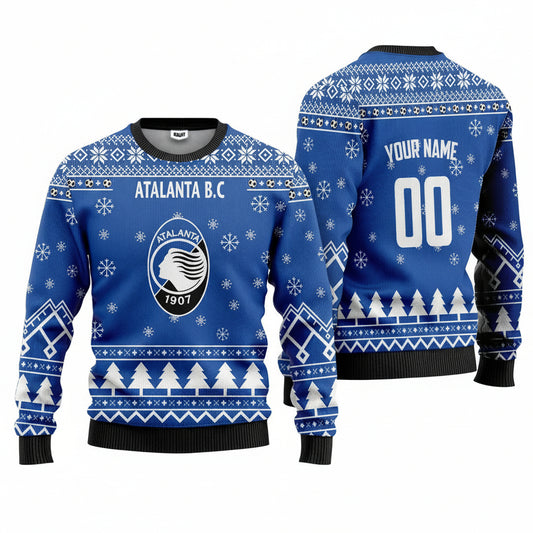 Atalanta B.C Personalized Ugly Christmas Sweater Blue Version ? Usalast