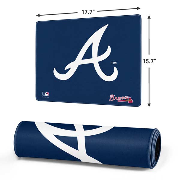MLB Atlanta Braves - Solid Distressed Gaming Mouse Pad Moonbestprint