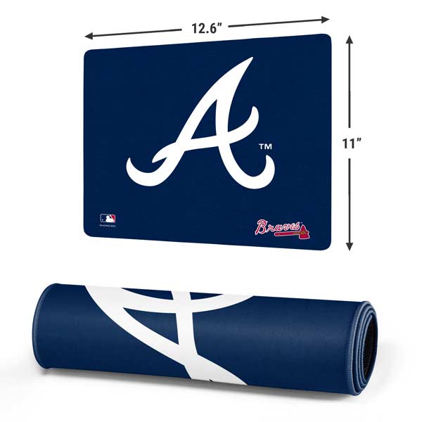 MLB Atlanta Braves - Solid Distressed Gaming Mouse Pad Moonbestprint