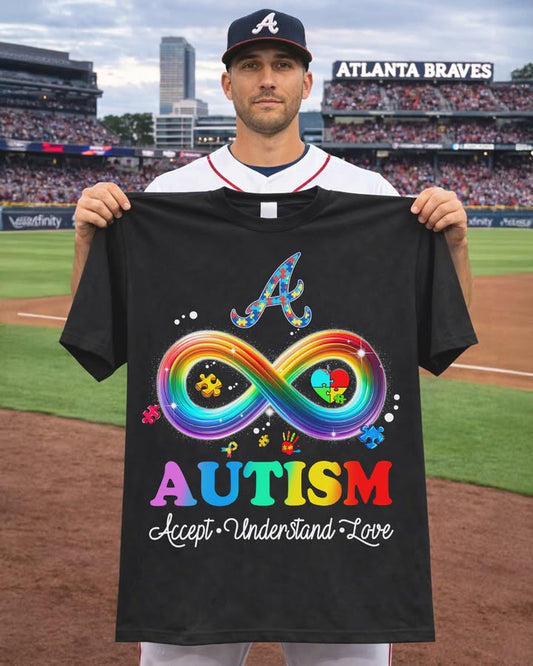 Atlanta Braves Autism Awareness Shirt - Support Autism Braves Pride Tee | LZ87 Moonbestprint