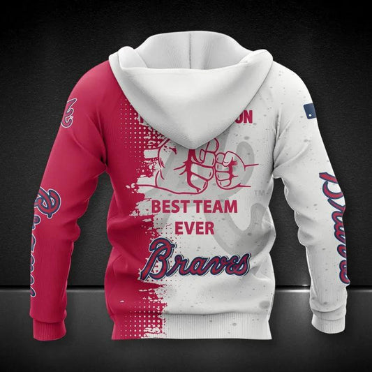 Atlanta Braves Dad and Son MLB All Over Print Hoodie -Moonbestprint