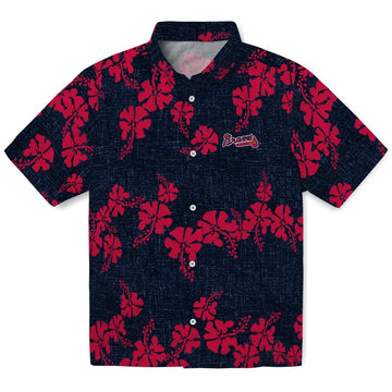 Atlanta Braves Hawaiian Shirt - 50th State Flower | Moonbestprint