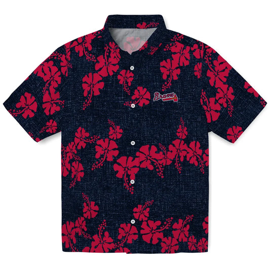 Atlanta Braves Hawaiian Shirt - 50th State Flower | Moonbestprint