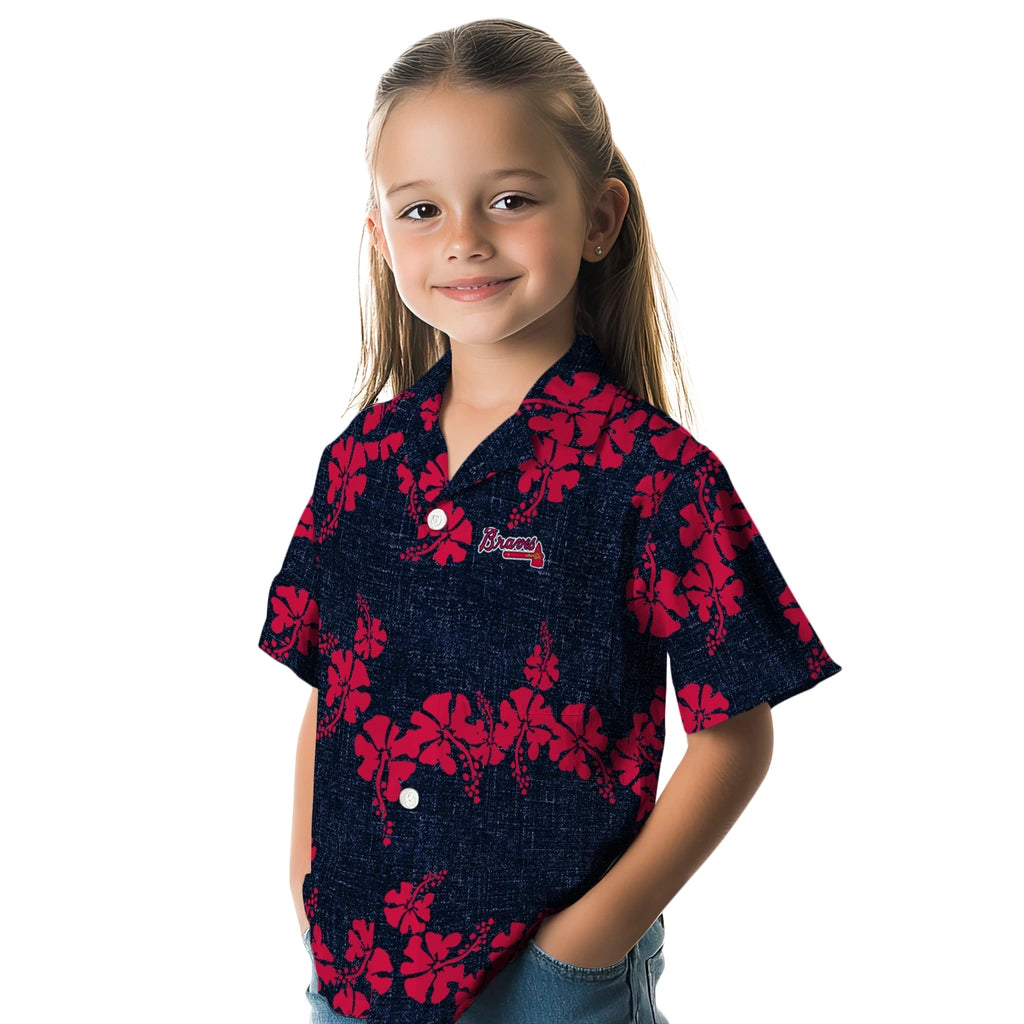 Atlanta Braves Hawaiian Shirt - 50th State Flower | Moonbestprint