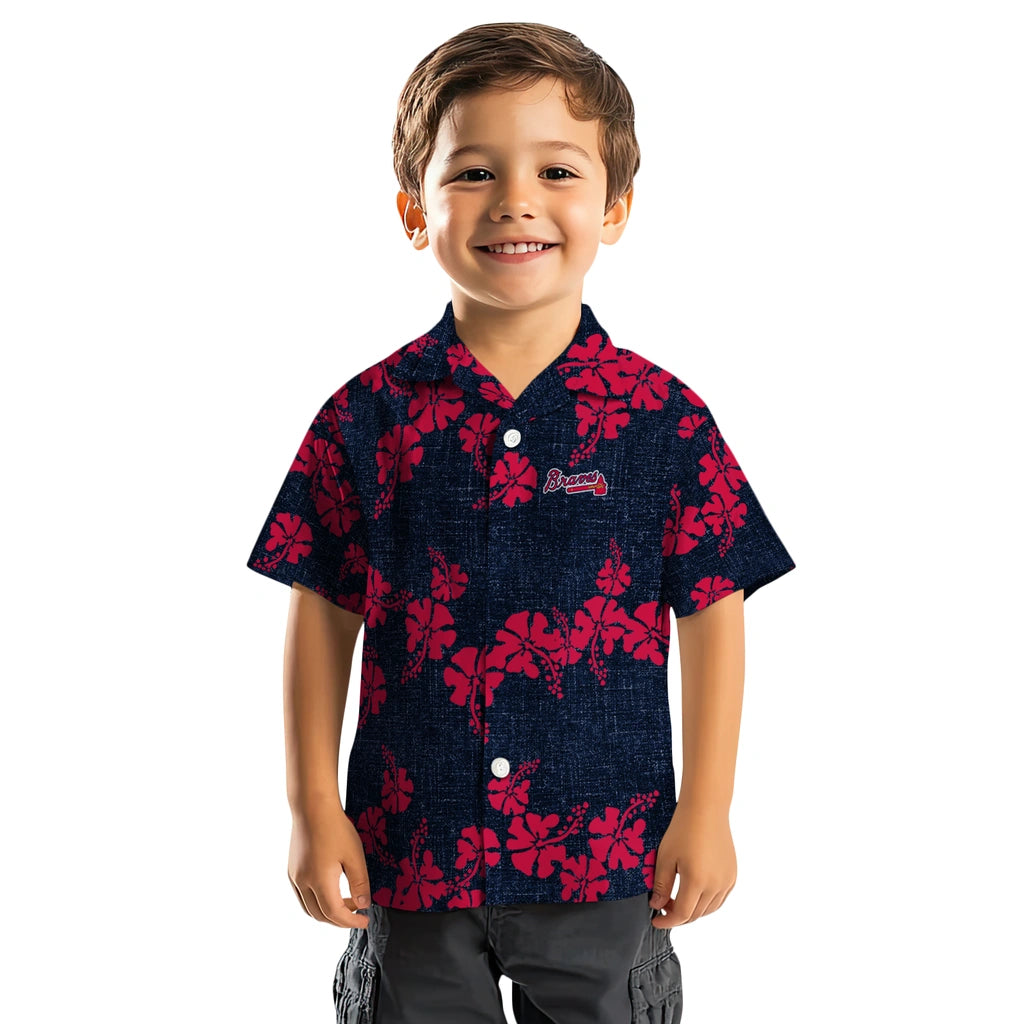 Atlanta Braves Hawaiian Shirt - 50th State Flower | Moonbestprint