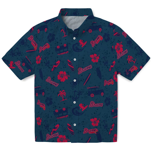 Atlanta Braves Hawaiian Shirt - Beach Vibe | Moonbestprint