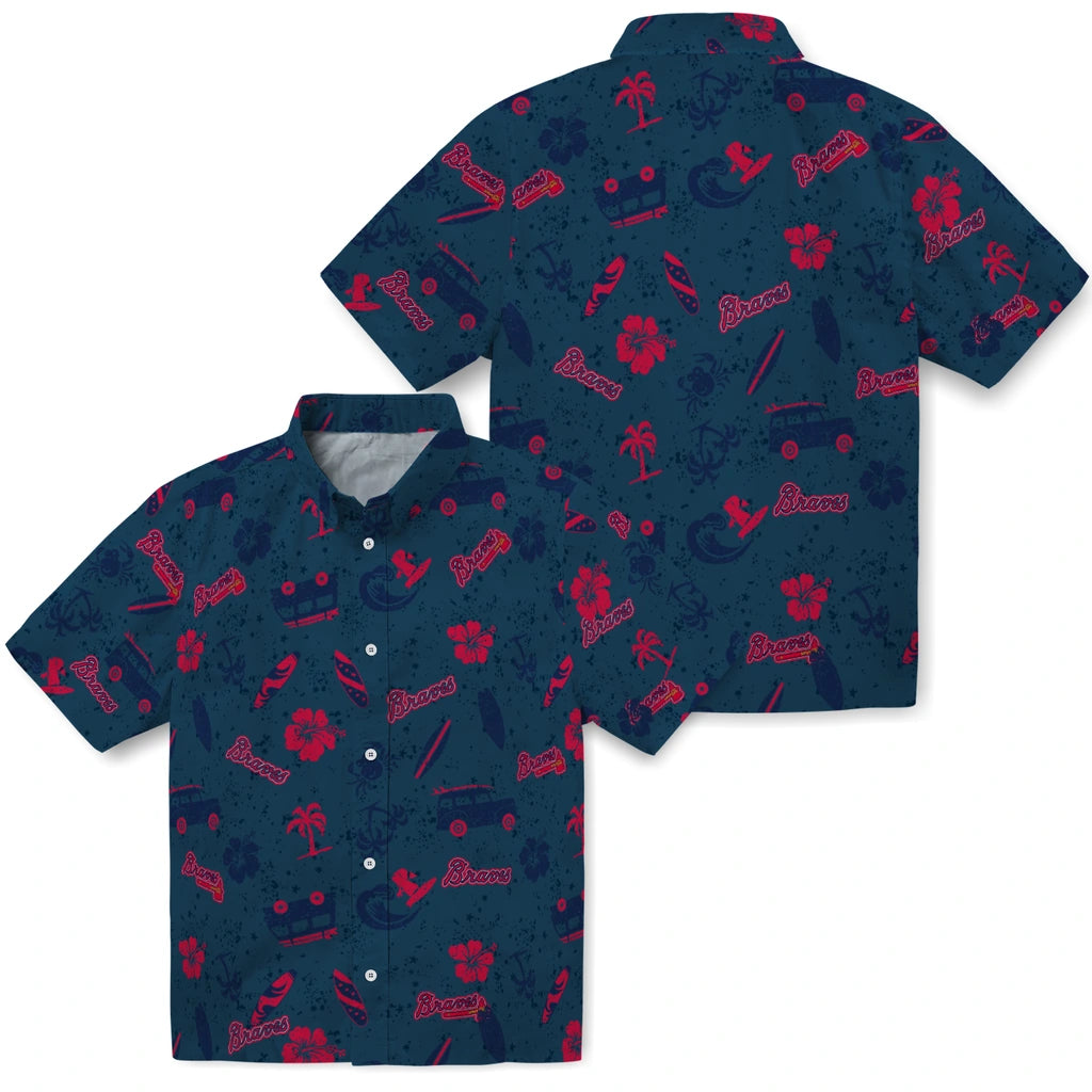 Atlanta Braves Hawaiian Shirt - Beach Vibe | Moonbestprint