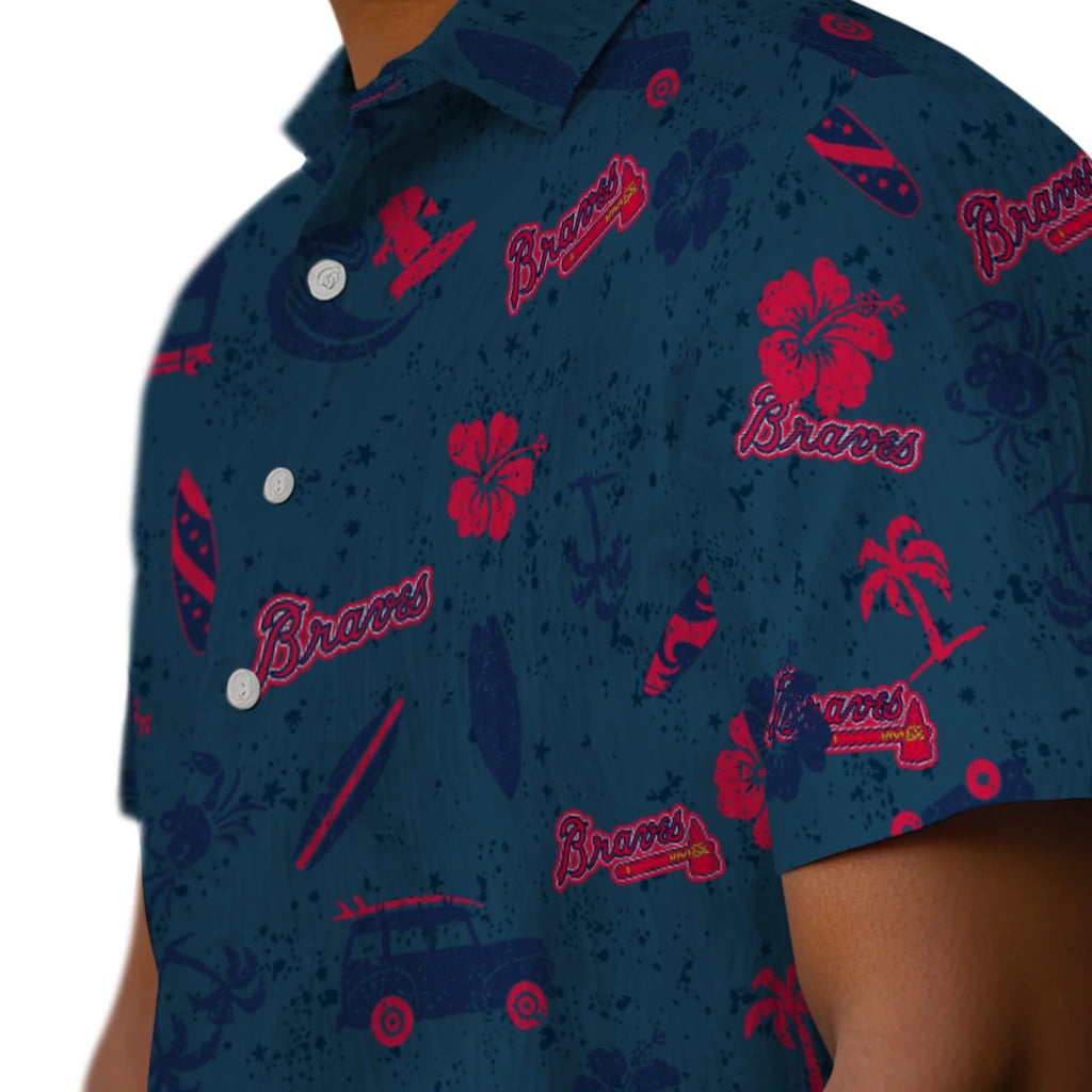 Atlanta Braves Hawaiian Shirt - Beach Vibe | Moonbestprint