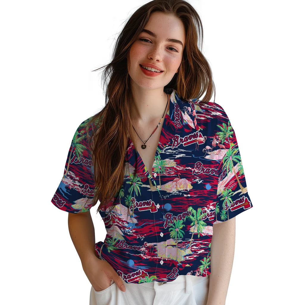 Atlanta Braves Flamingo Retreat 2026 Hawaiian Shirt – Moonbestprint
