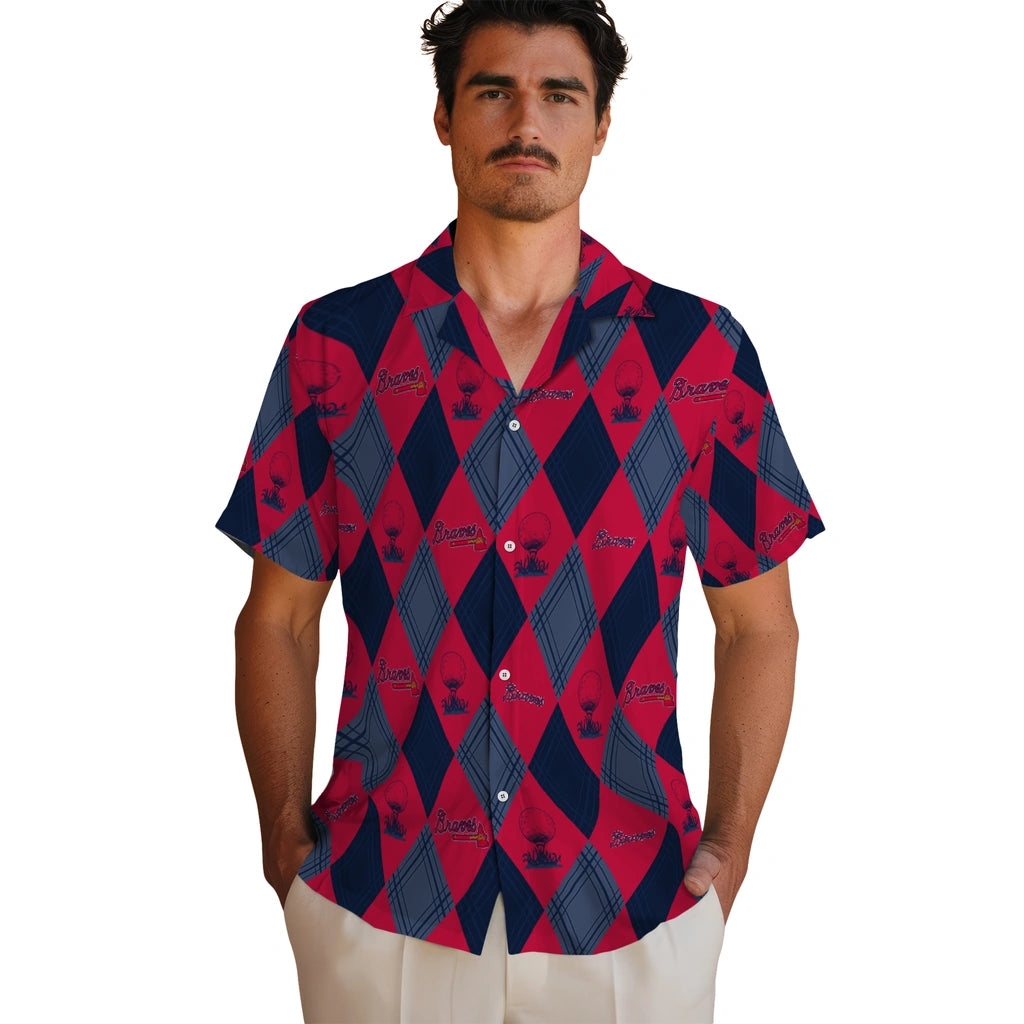Atlanta Braves Hawaiian Shirt - Golfing Plaid | Moonbestprint