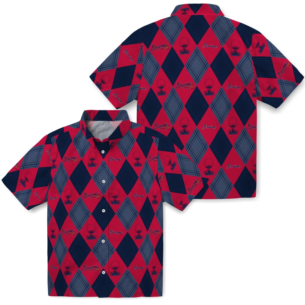 Atlanta Braves Hawaiian Shirt - Golfing Plaid | Moonbestprint