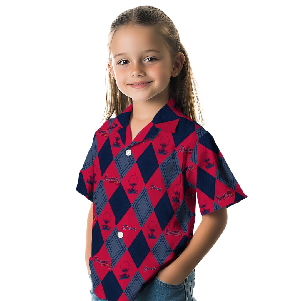 Atlanta Braves Hawaiian Shirt - Golfing Plaid | Moonbestprint
