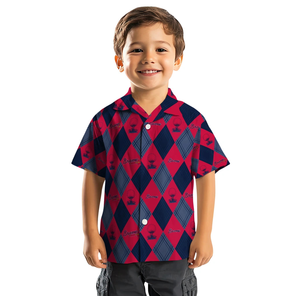 Atlanta Braves Hawaiian Shirt - Golfing Plaid | Moonbestprint