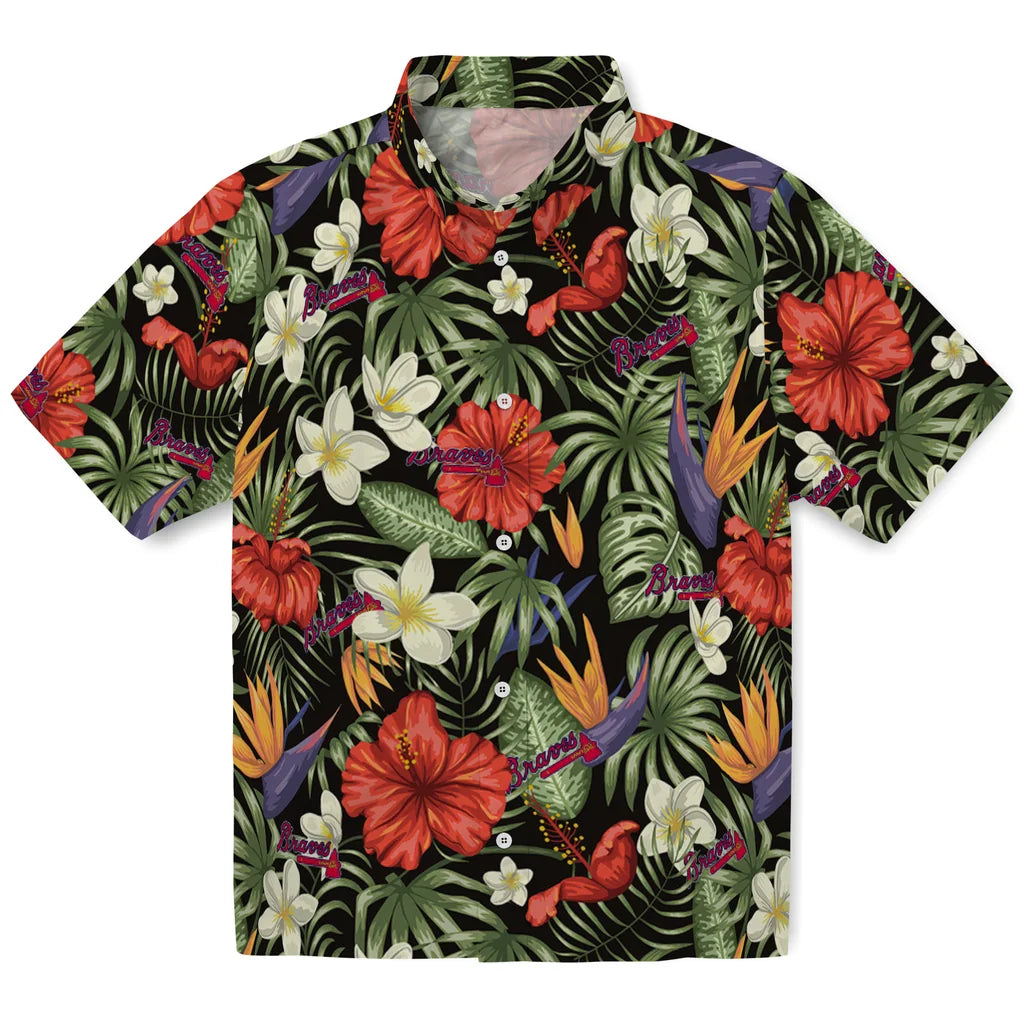 Atlanta Braves Hawaiian Shirt - Hawaii Floral Hibiscus | Moonbestprint