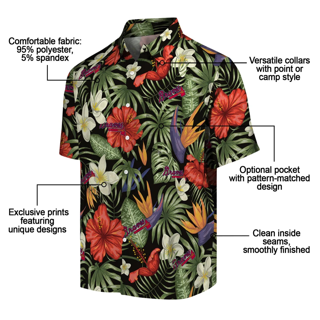 Atlanta Braves Hawaiian Shirt - Hawaii Floral Hibiscus | Moonbestprint