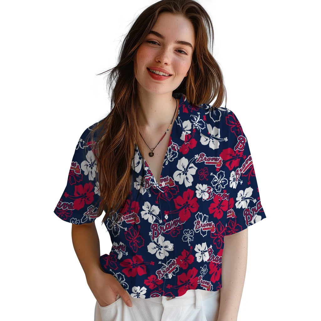 Atlanta Braves Hibiscus Bloom Hawaiian Shirt – Moonbestprint