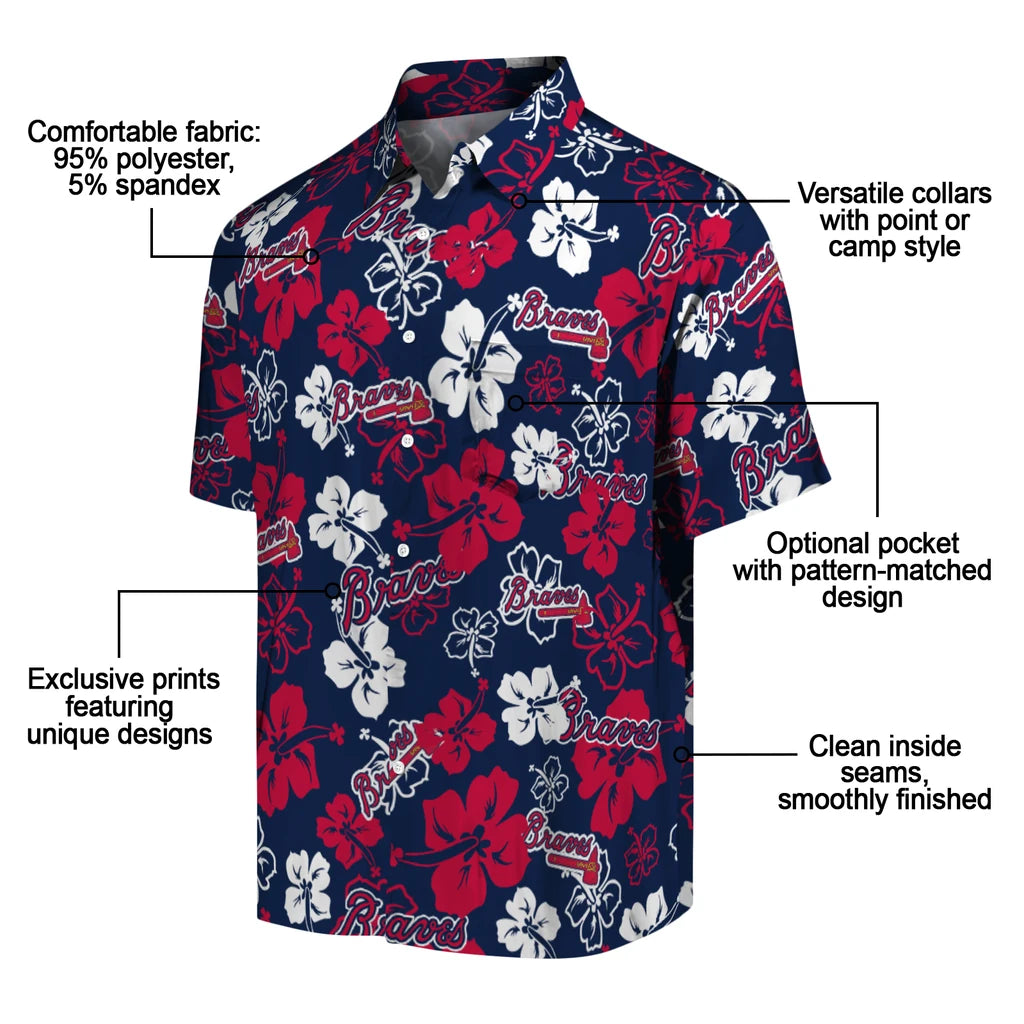 Atlanta Braves Hibiscus Bloom Hawaiian Shirt – Moonbestprint