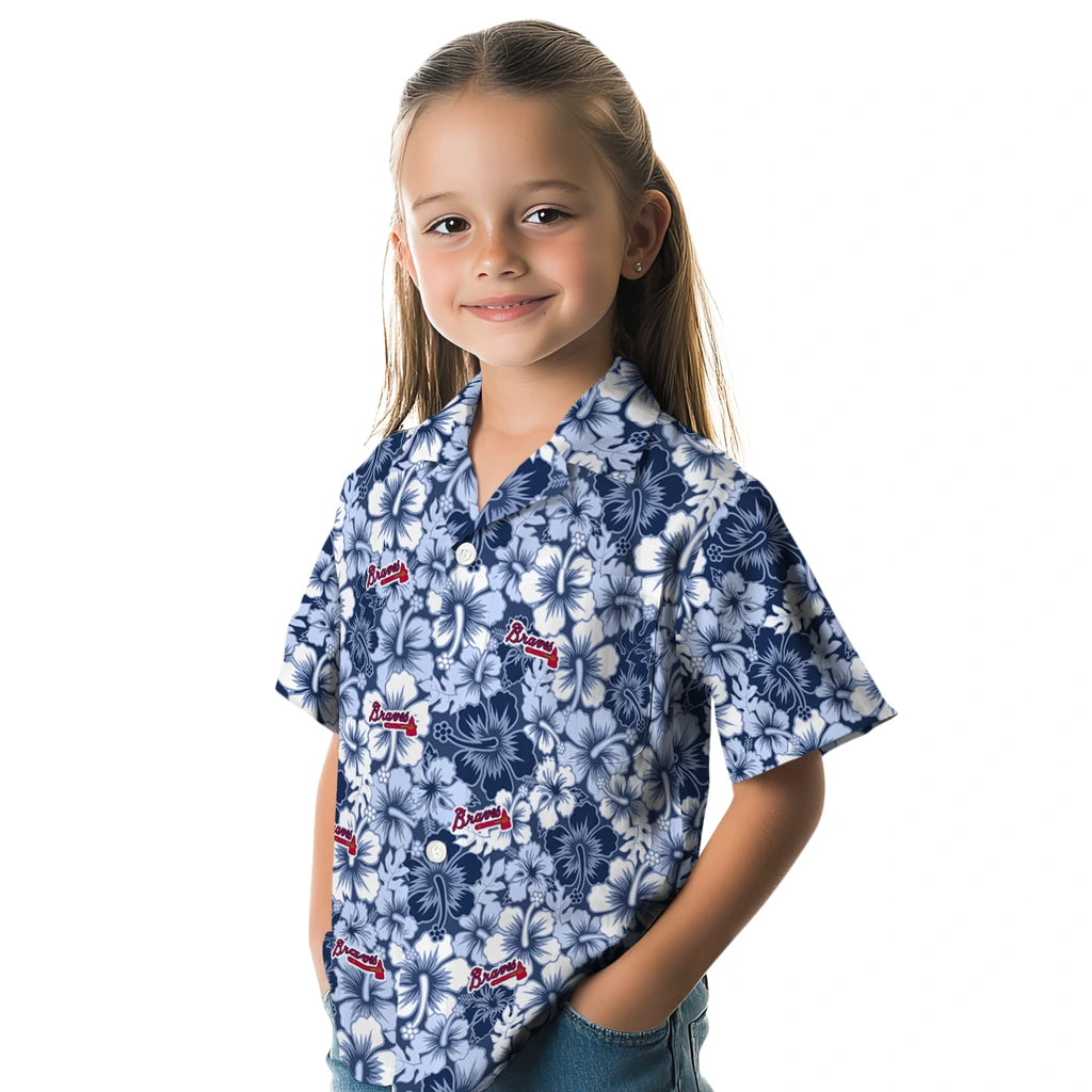 Atlanta Braves Hawaiian Shirt - Hibiscus Blooms | Moonbestprint