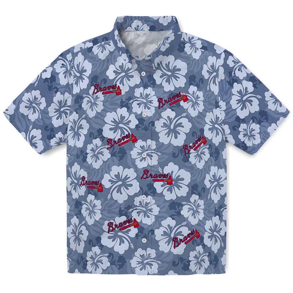 Atlanta Braves Hawaiian Shirt - Hibiscus Cluster | Moonbestprint