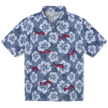 Atlanta Braves Hawaiian Shirt - Hibiscus Cluster | Moonbestprint