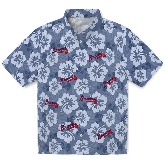 Atlanta Braves Hawaiian Shirt - Hibiscus Cluster | Moonbestprint