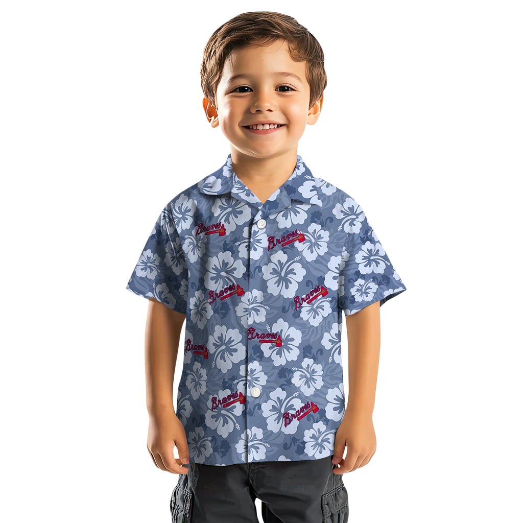 Atlanta Braves Hawaiian Shirt - Hibiscus Cluster | Moonbestprint
