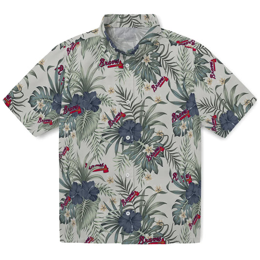 Atlanta Braves Hawaiian Shirt - Hibiscus Designs | Moonbestprint
