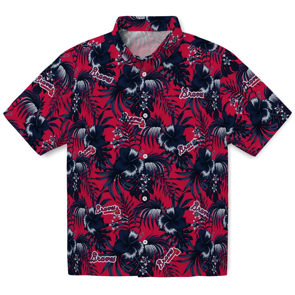 Atlanta Braves Hawaiian Shirt - Hibiscus Exotic | Moonbestprint