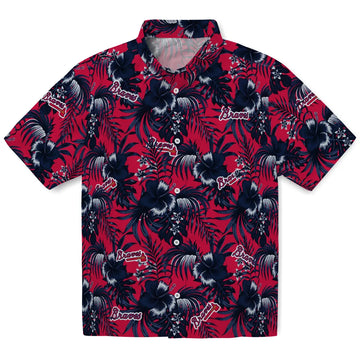Atlanta Braves Hawaiian Shirt - Hibiscus Exotic | Moonbestprint