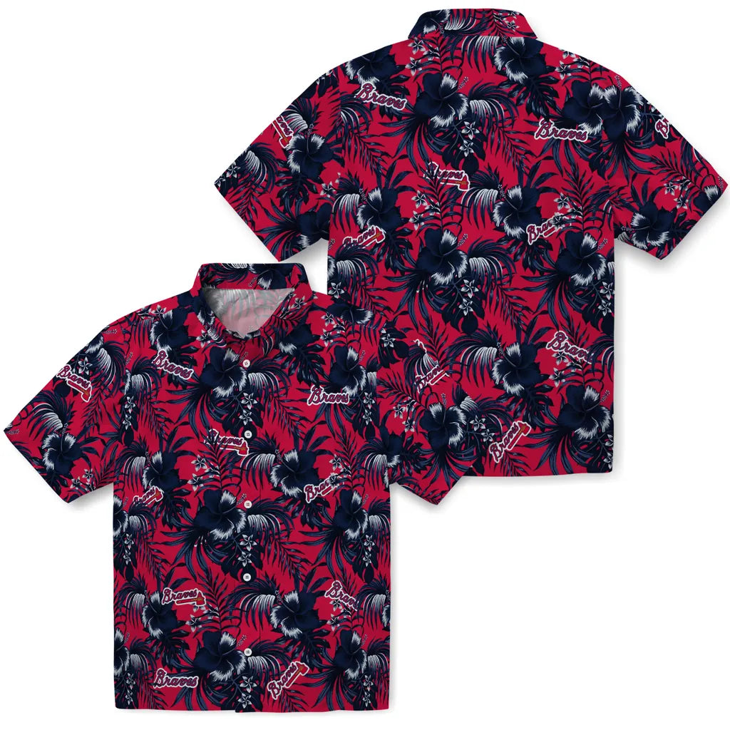 Atlanta Braves Hawaiian Shirt - Hibiscus Exotic | Moonbestprint